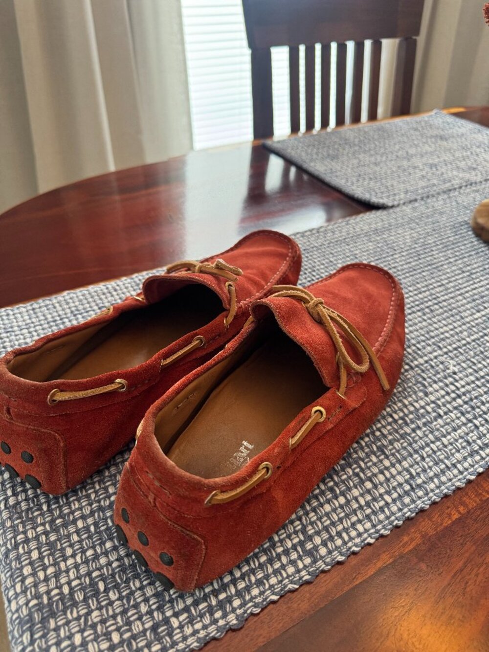 Paul Stuart "Dino" Mens Suede & Leather Moccasins Size 11.5 Made in Italy